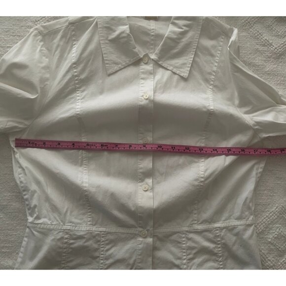 💜 Bundle Sale 3/$10 Michael Kors White Button down shirt, Size 8 - Picture 8 of 9
